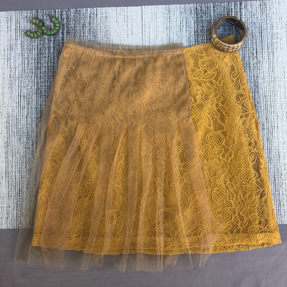 Rodarte mustard yellow skirt